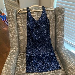 Blue sparkly dress
